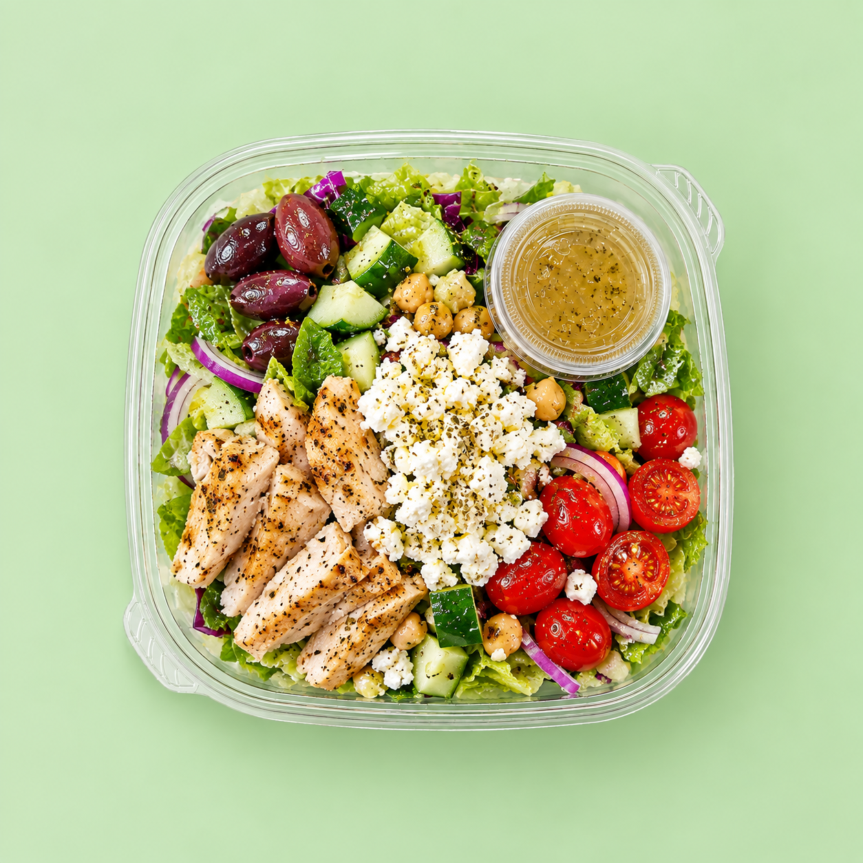 GREEK SALAD w Chicken
